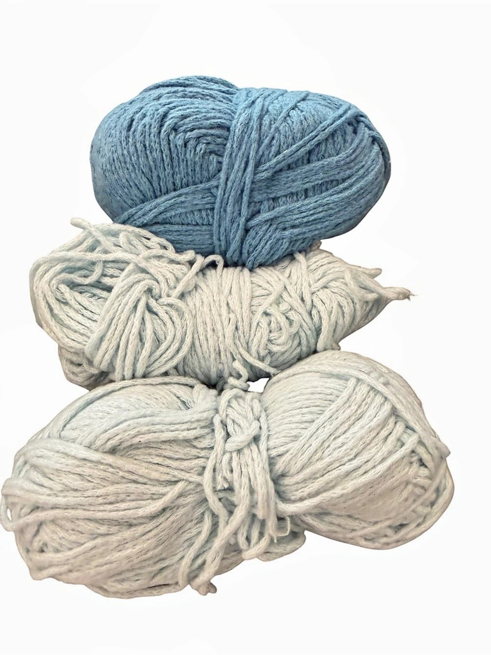 Lot Of 3 Yarn Skeins Coastal Blues Colorway